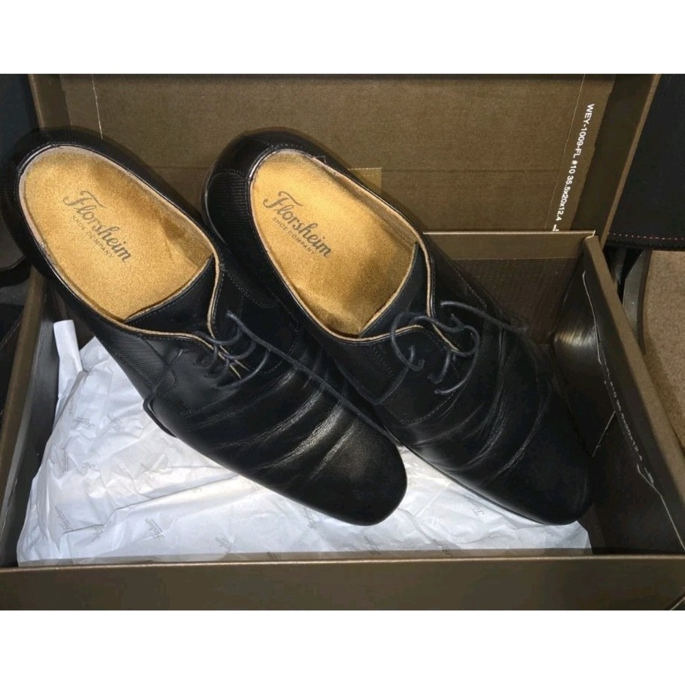 Florsheim Dress Shoes Black Lace Up  Flexsole Sz 10.5D